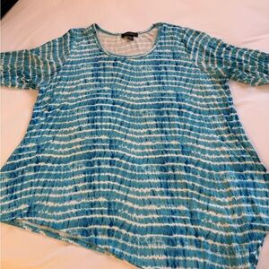 Karen Kane Blue and White Relaxed Tunic